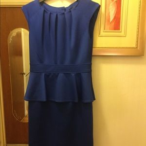 SPENSE ROYAL BLUE SLEEVELESS PEPLUM DRESS SZ 6.